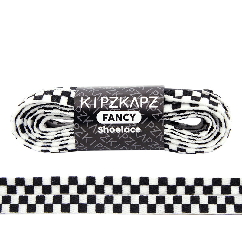 Jual Aksesoris Sneakers Kipzkapz Flat Checker Xs27 8Mm Black White Original Xs27 - Flat Checker 8Mm - v3.ncrsport.com